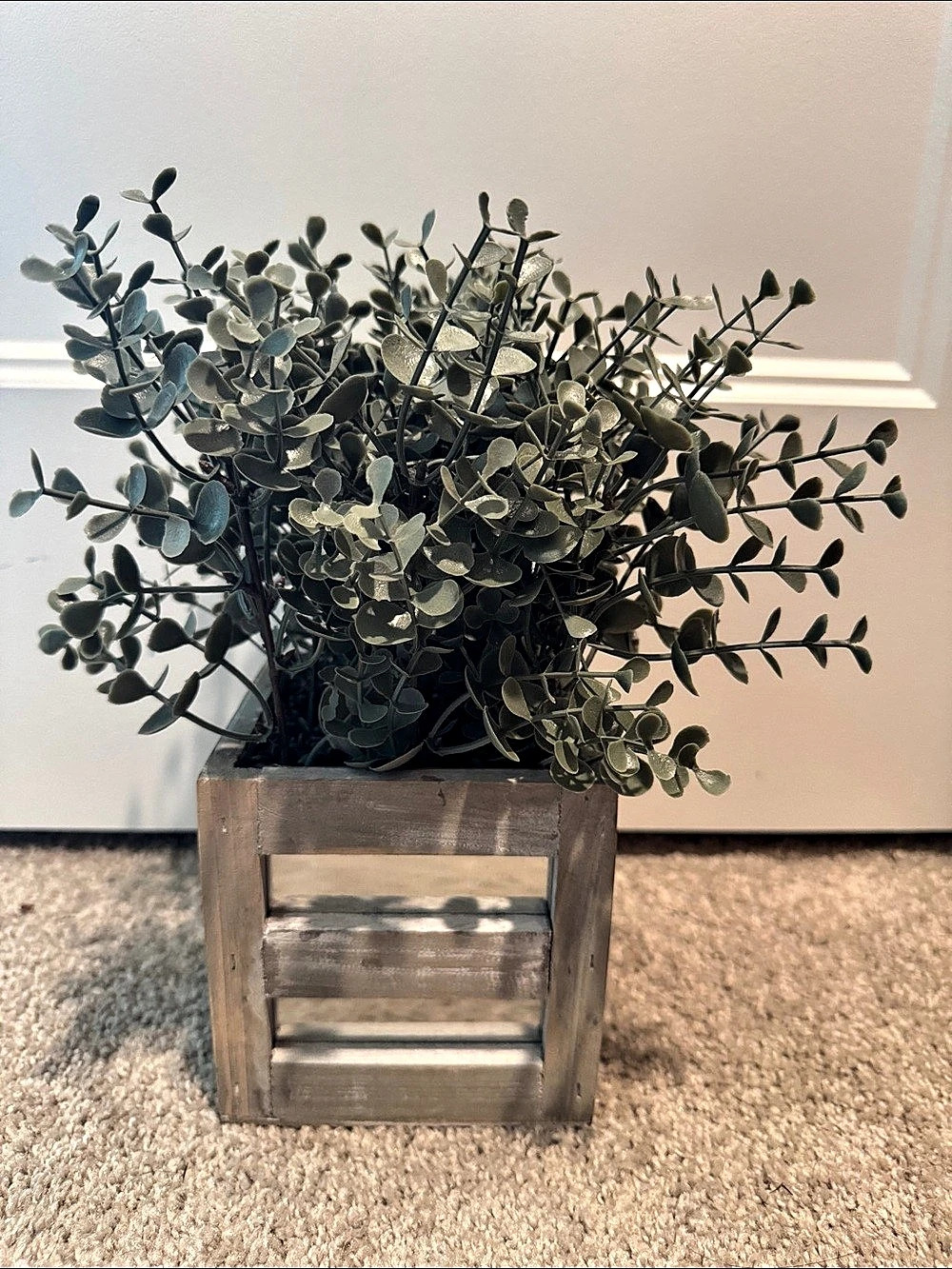 Kirkland's Faux Greenery in Wood-Look Planter NWT